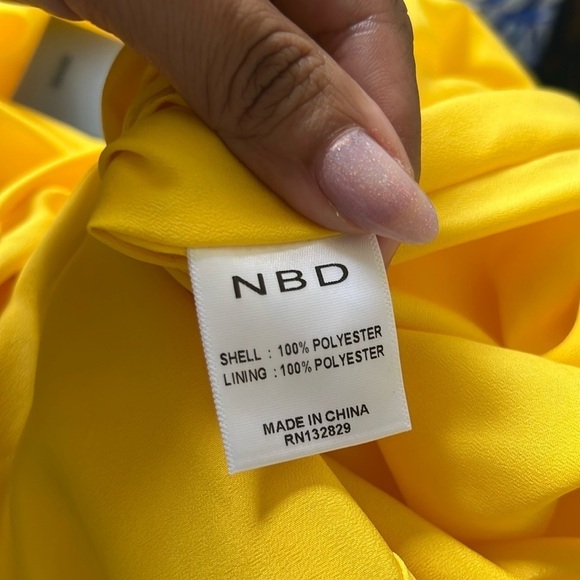 NWT NBD Sunshine & Rainbows Yellow Mini Dress - Picture 5 of 9